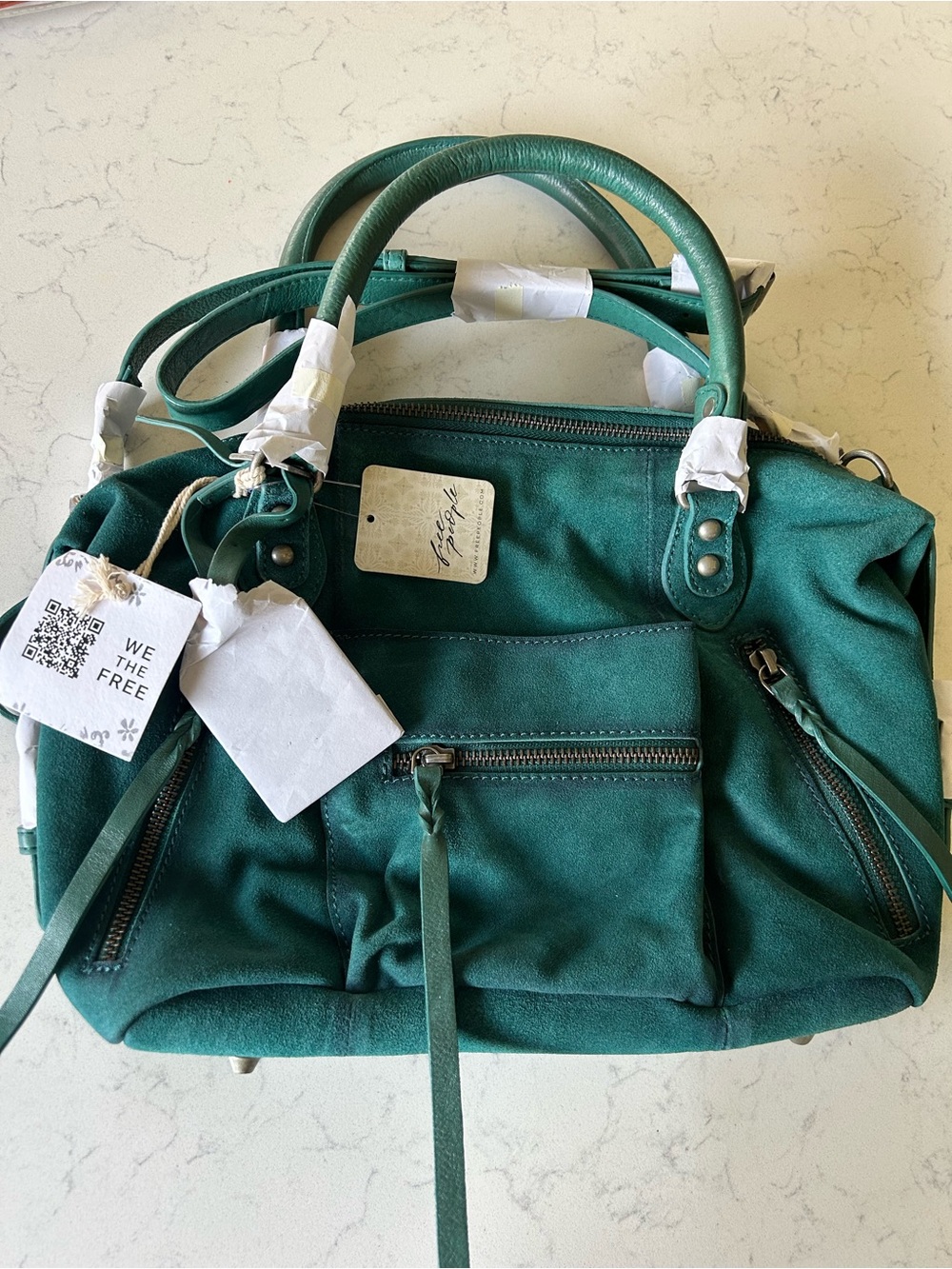 ❌SOLD❌We The Free Suede Baby Emerson in Forest Dew-Mountain Lodge Winter Holiday - Picture 2 of 16